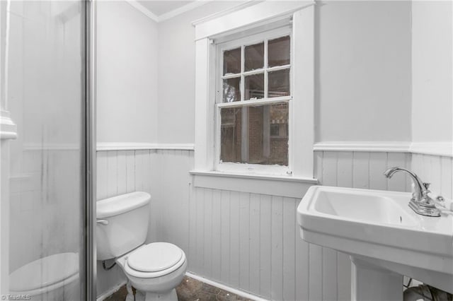 bathroom with sink and toilet