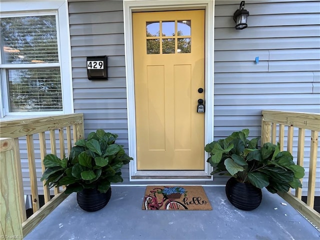 view of doorway to property