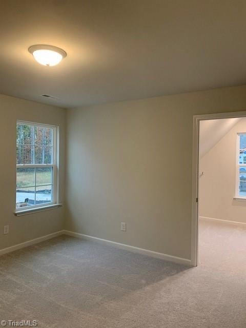 view of carpeted empty room