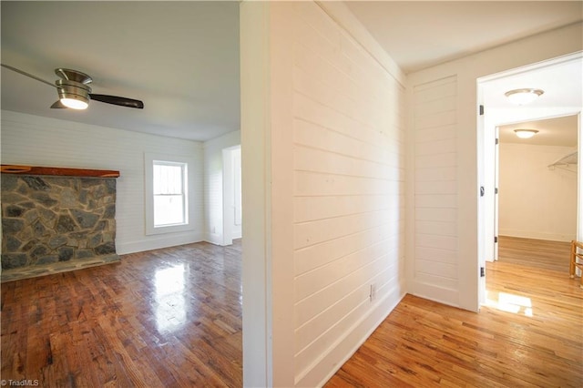 hall featuring hardwood / wood-style flooring