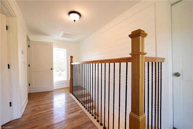 hallway featuring hardwood / wood-style floors