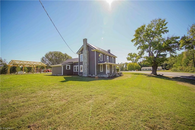 exterior space with a lawn