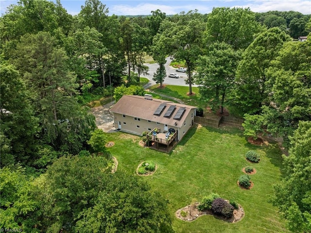 1805 Guilford College Rd, Jamestown, NC 27282 - view of subject property with a heavily wooded area