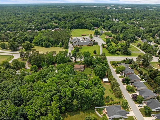 1805 Guilford College Rd, Jamestown, NC 27282 - aerial perspective of suburban area featuring a heavily wooded area
