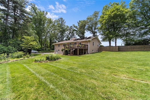 1805 Guilford College Rd, Jamestown, NC 27282 - view of yard with a deck and stairs