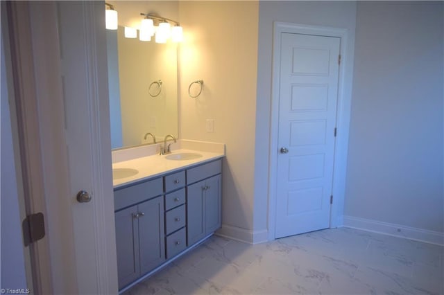 bathroom with vanity