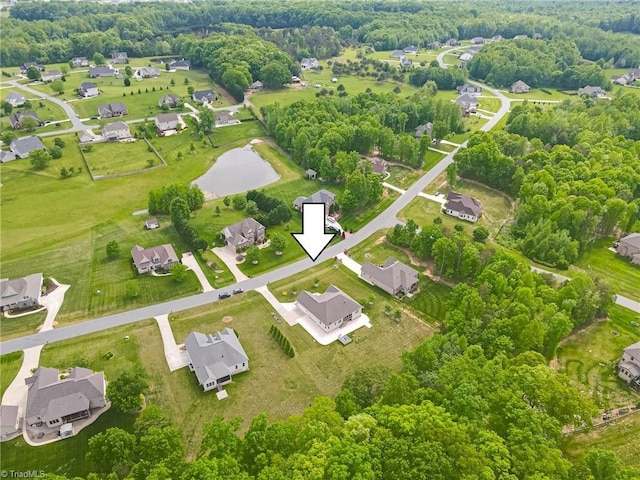 drone / aerial view featuring a residential view
