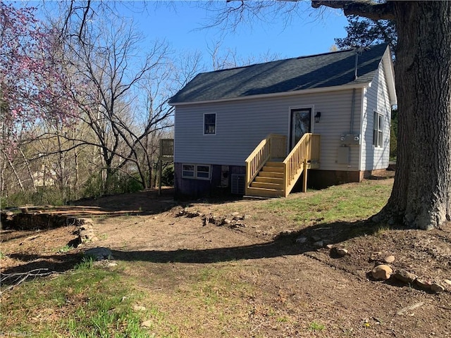 744 Caleb St, Eden, NC 27288 - back of property featuring a shingled roof