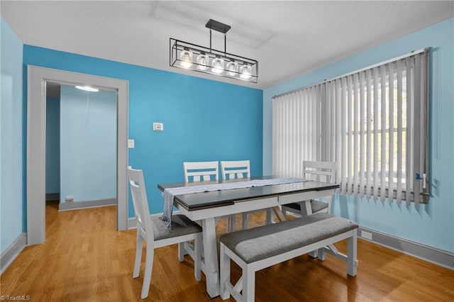 dining room with light wood-type flooring