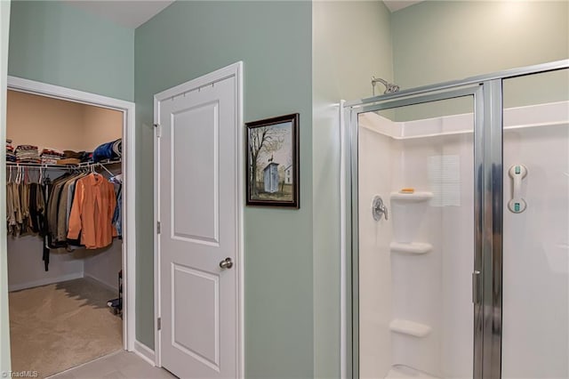 416 Bryson Blvd, Lexington, NC 27295 - full bathroom with a stall shower and a walk in closet