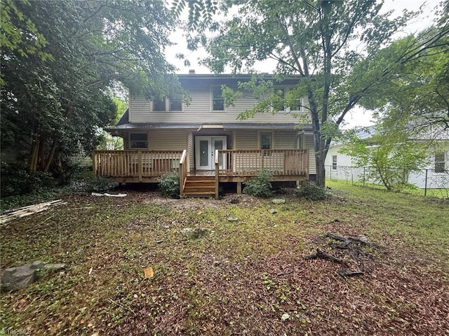 302 Louise Ave, High Point, NC 27262 - rear view of house with a wooden deck