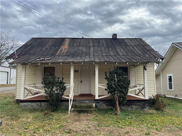 exterior space with covered porch