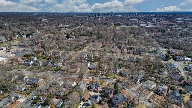 aerial view with a residential view