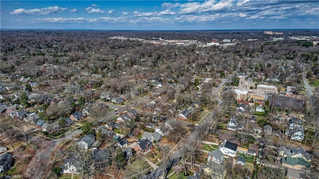 aerial view featuring a residential view