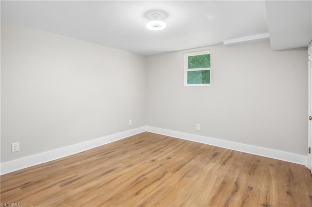 empty room featuring light hardwood / wood-style floors