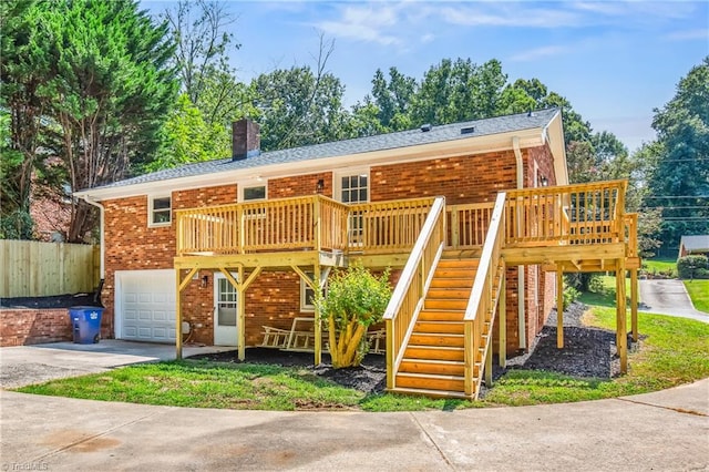 exterior space with a wooden deck