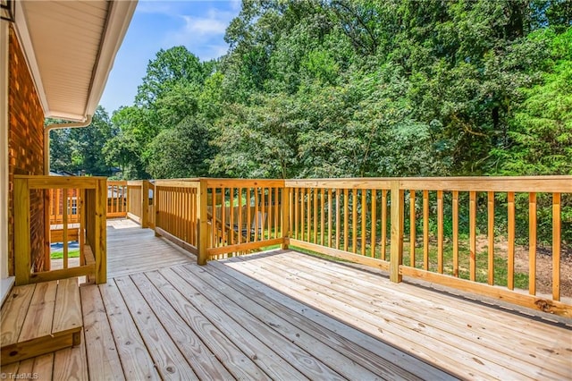 view of wooden deck