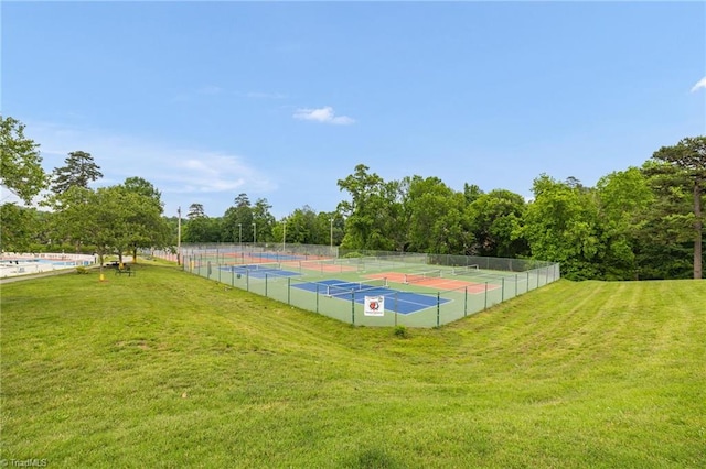 view of tennis court