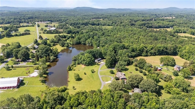 1902 Meadow Lake Ln, Sophia, NC 27350 - aerial view of a large body of water and a forest