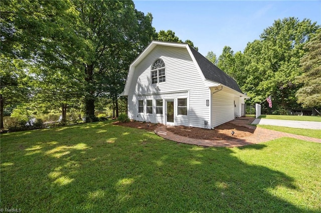1902 Meadow Lake Ln, Sophia, NC 27350 - view of side of property featuring a yard, a gambrel roof, and driveway
