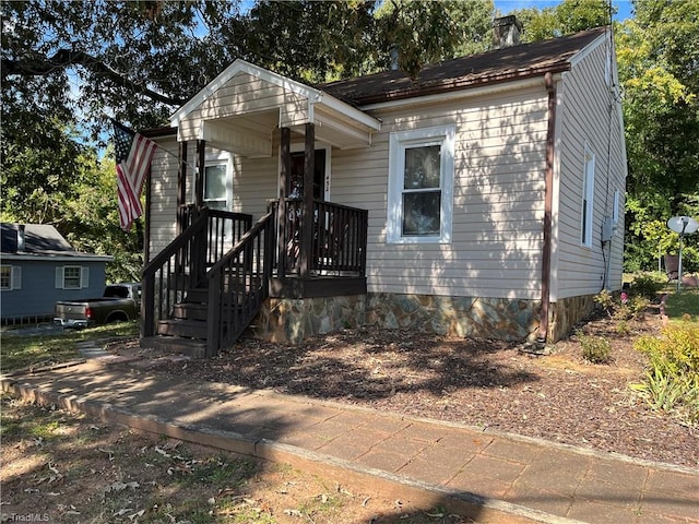 view of bungalow-style home