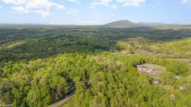 aerial view featuring a mountain view