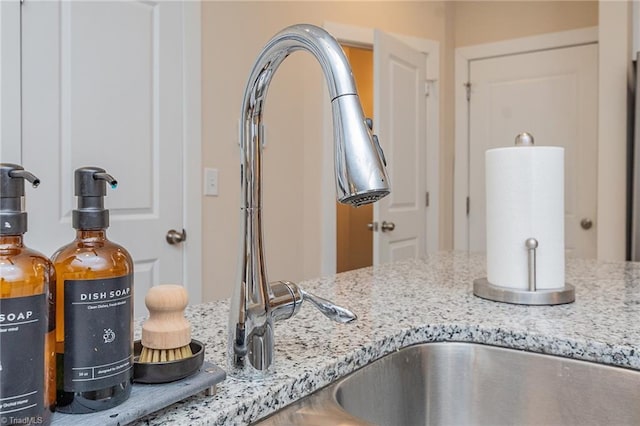 interior details with light stone counters