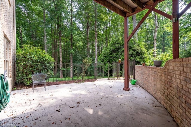 7821 Charles Place Dr, Kernersville, NC 27284 - view of patio / terrace with a forest view