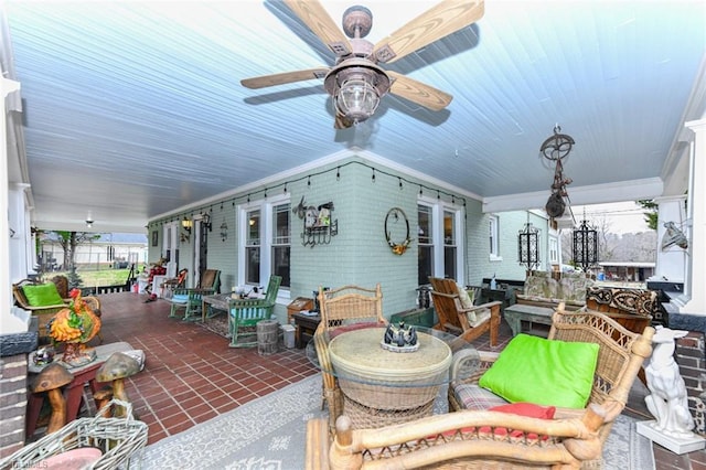 view of patio featuring covered porch