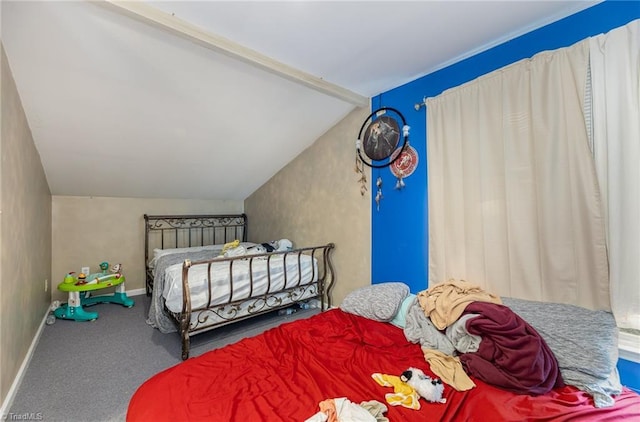 1414 Henri St, Mount Airy, NC 27030 - bedroom with carpet, lofted ceiling, and baseboards