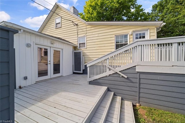 3231 Arlington Dr, Winston-Salem, NC 27103 - wooden deck featuring french doors