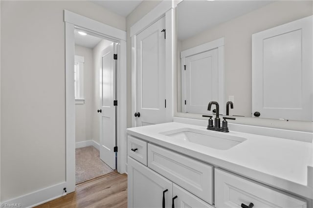 271 Redland Rd, Advance, NC 27006 - bathroom featuring wood finished floors and vanity
