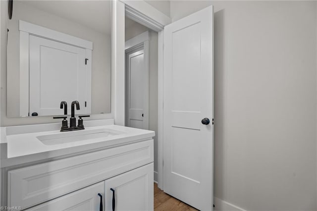 271 Redland Rd, Advance, NC 27006 - bathroom featuring vanity and wood finished floors