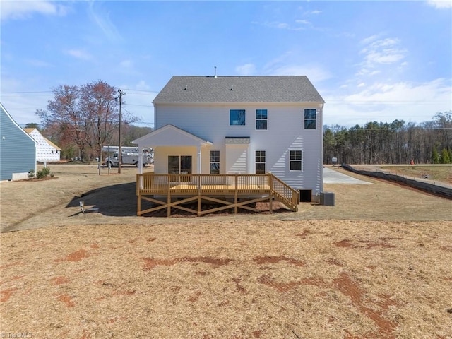 271 Redland Rd, Advance, NC 27006 - rear view of house featuring a wooden deck