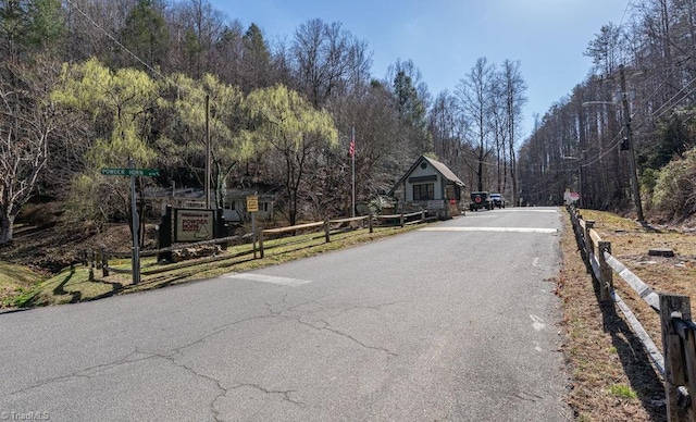 view of street with a view of trees