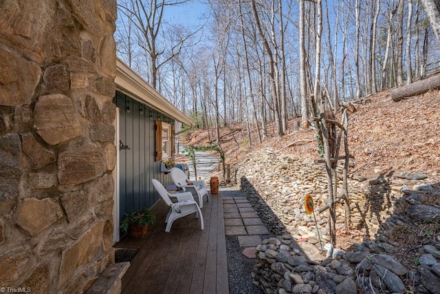 view of wooden deck