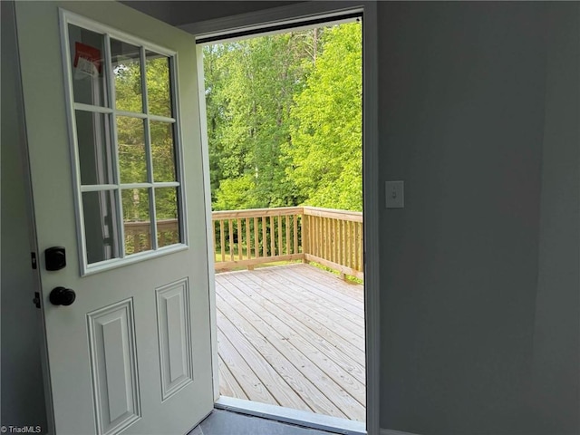 doorway to outside with healthy amount of natural light