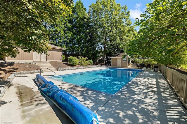 view of pool with a patio area