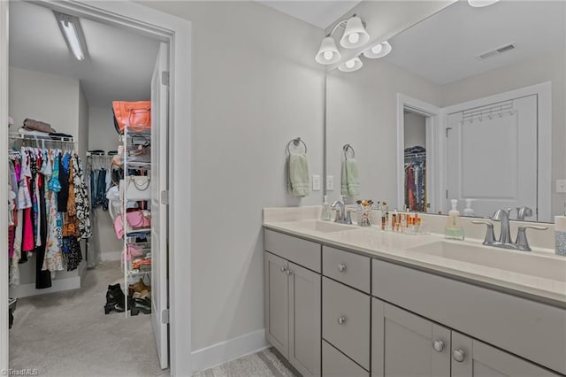 bathroom featuring vanity