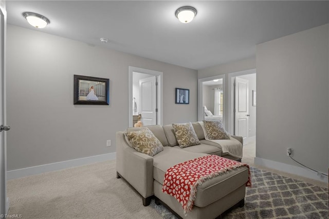 view of carpeted living room