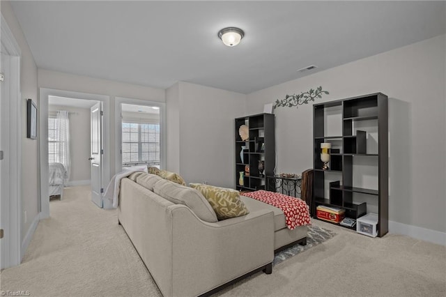 view of carpeted living room