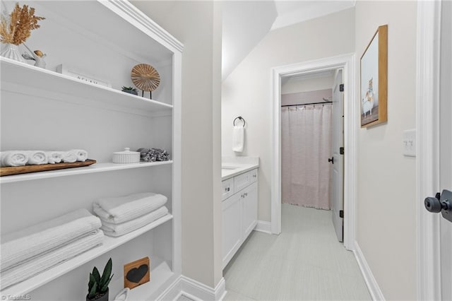 bathroom with vanity