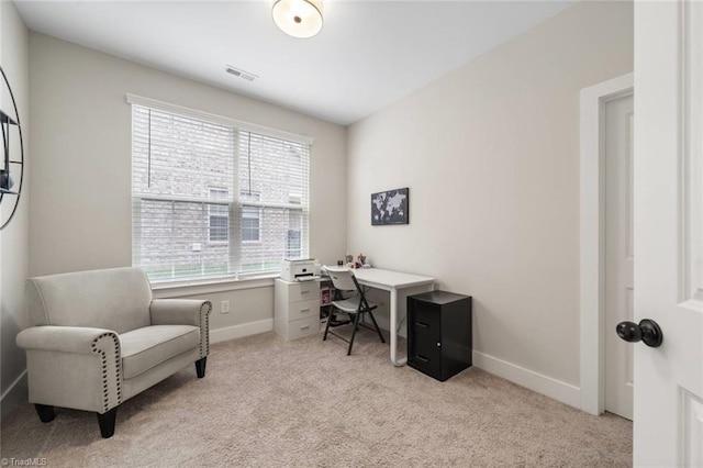 1423 Blooming Mountain Way, Kernersville, NC 27284 - home office featuring carpet flooring, baseboards, visible vents, and plenty of natural light
