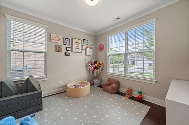 1423 Blooming Mountain Way, Kernersville, NC 27284 - bedroom with visible vents, baseboards, crown molding, and multiple windows