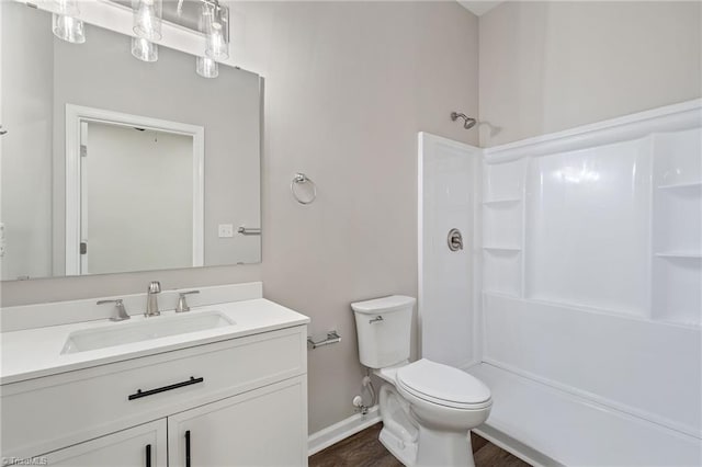 2500 Lomond St, Winston-Salem, NC 27127 - full bath featuring vanity, a shower, and wood finished floors