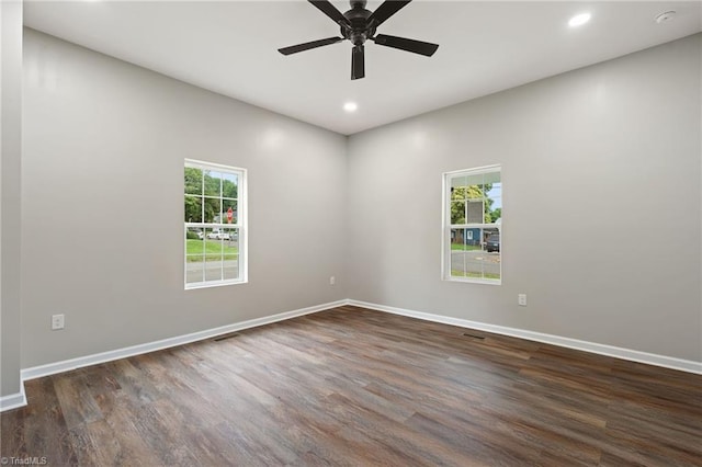2500 Lomond St, Winston-Salem, NC 27127 - spare room featuring wood finished floors, recessed lighting, and ceiling fan