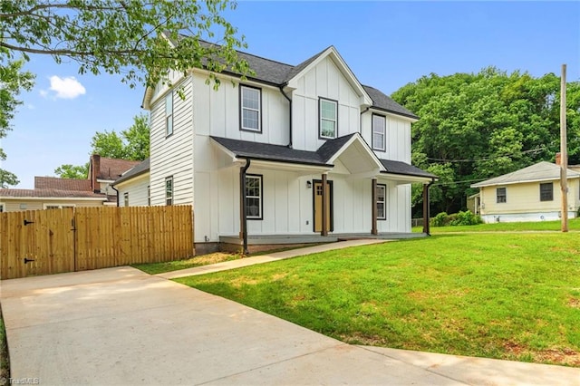2500 Lomond St, Winston-Salem, NC 27127 - modern inspired farmhouse featuring board and batten siding and covered porch