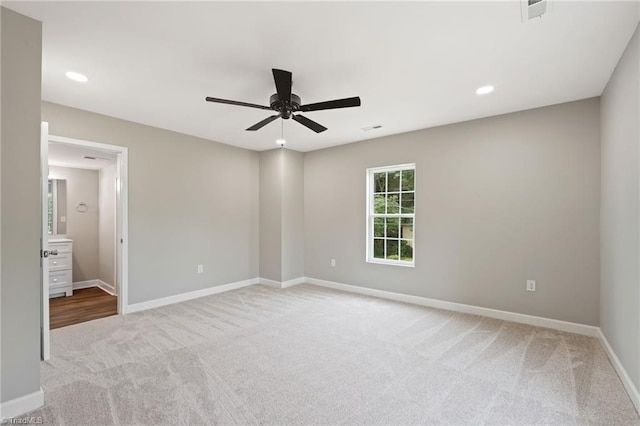 2500 Lomond St, Winston-Salem, NC 27127 - unfurnished room with carpet, a ceiling fan, and recessed lighting