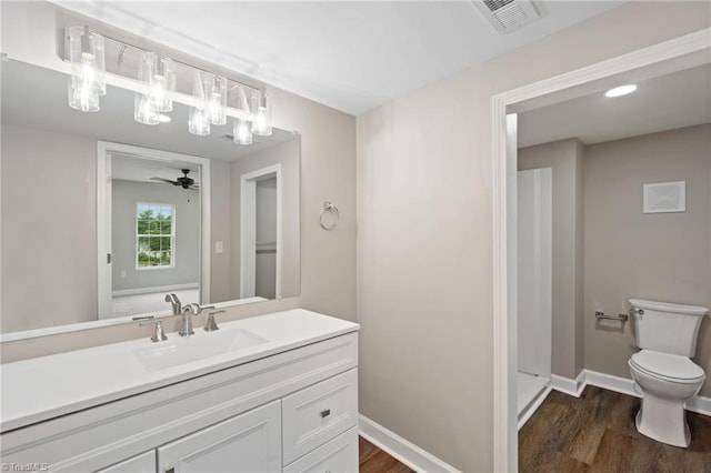 2500 Lomond St, Winston-Salem, NC 27127 - bathroom featuring wood finished floors, vanity, and a chandelier