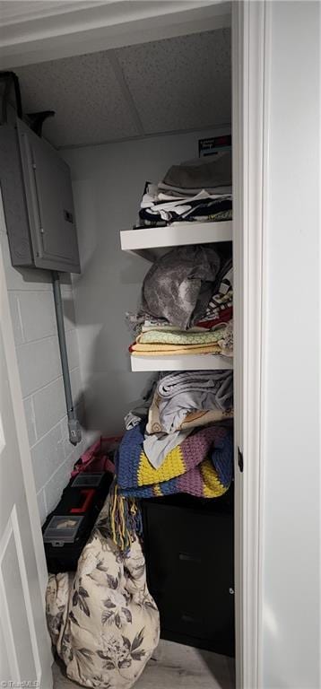 storage area with electric panel